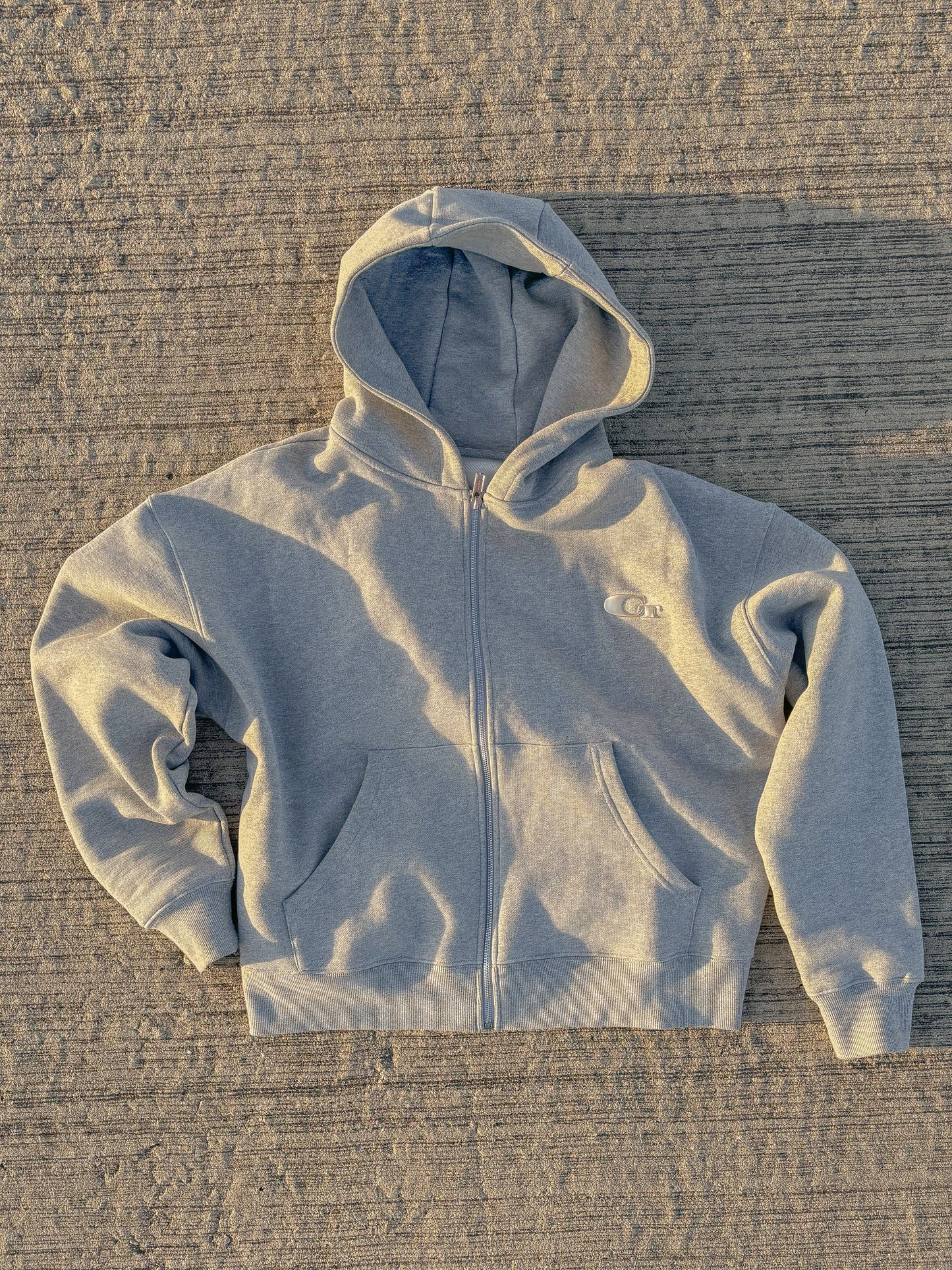 EMBOSSED HEAVY WEIGHT ZIP-UP