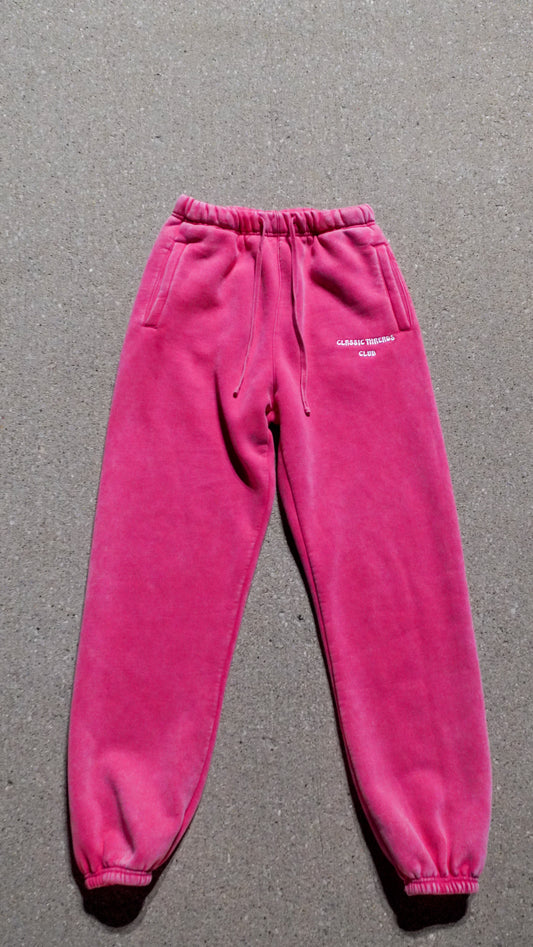 Pink Acid Wash Sweatpants