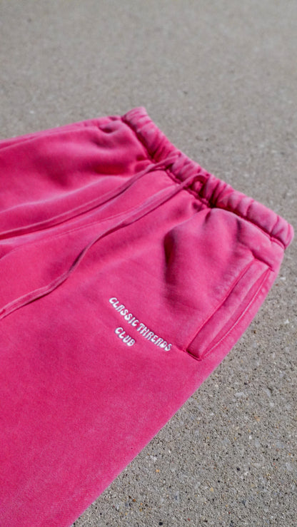 Pink Acid Wash Sweatpants