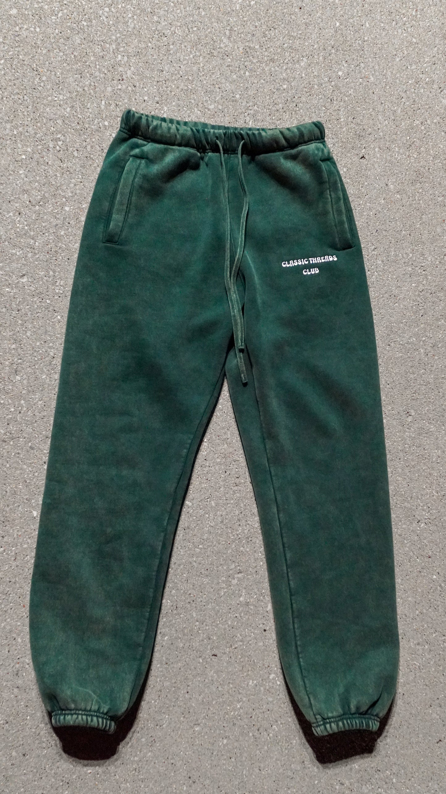 Forest Green Acid Wash Sweatpants